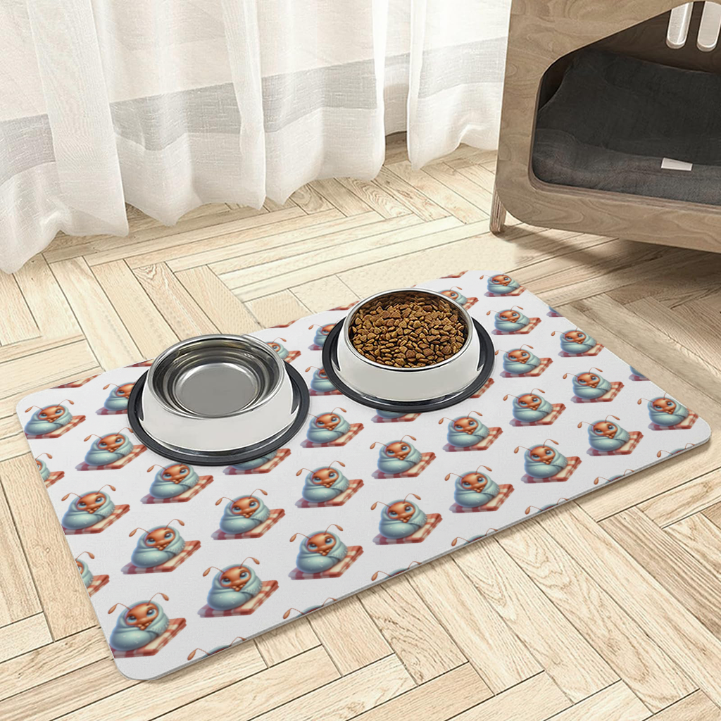 Kawaii Baby Ant Wrapped in Blanket Pet Feeding Mat