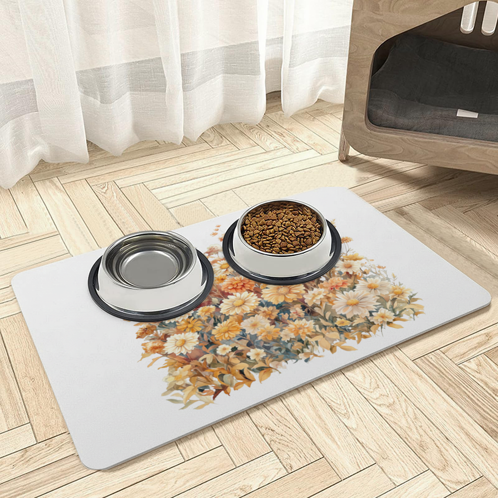 Watercolor Orange Wildflowers 