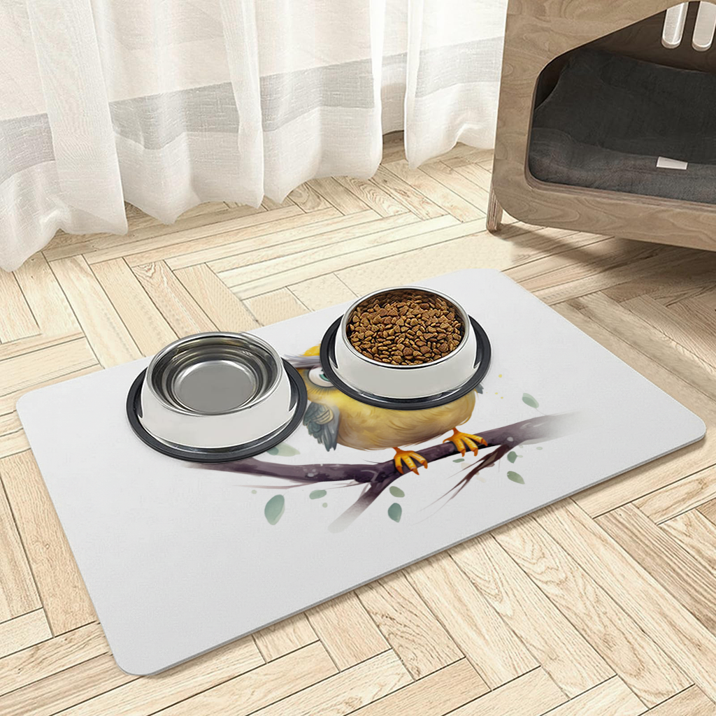 Huysuz Sarı Baykuş Evcil Hayvan Besleme Matı