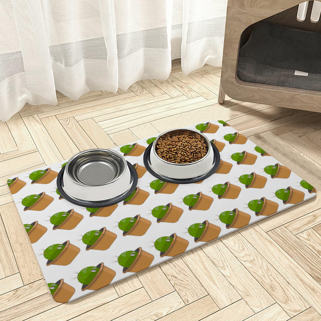 fakemon cactuse character-plant monster cactuse Pet Feeding Mat