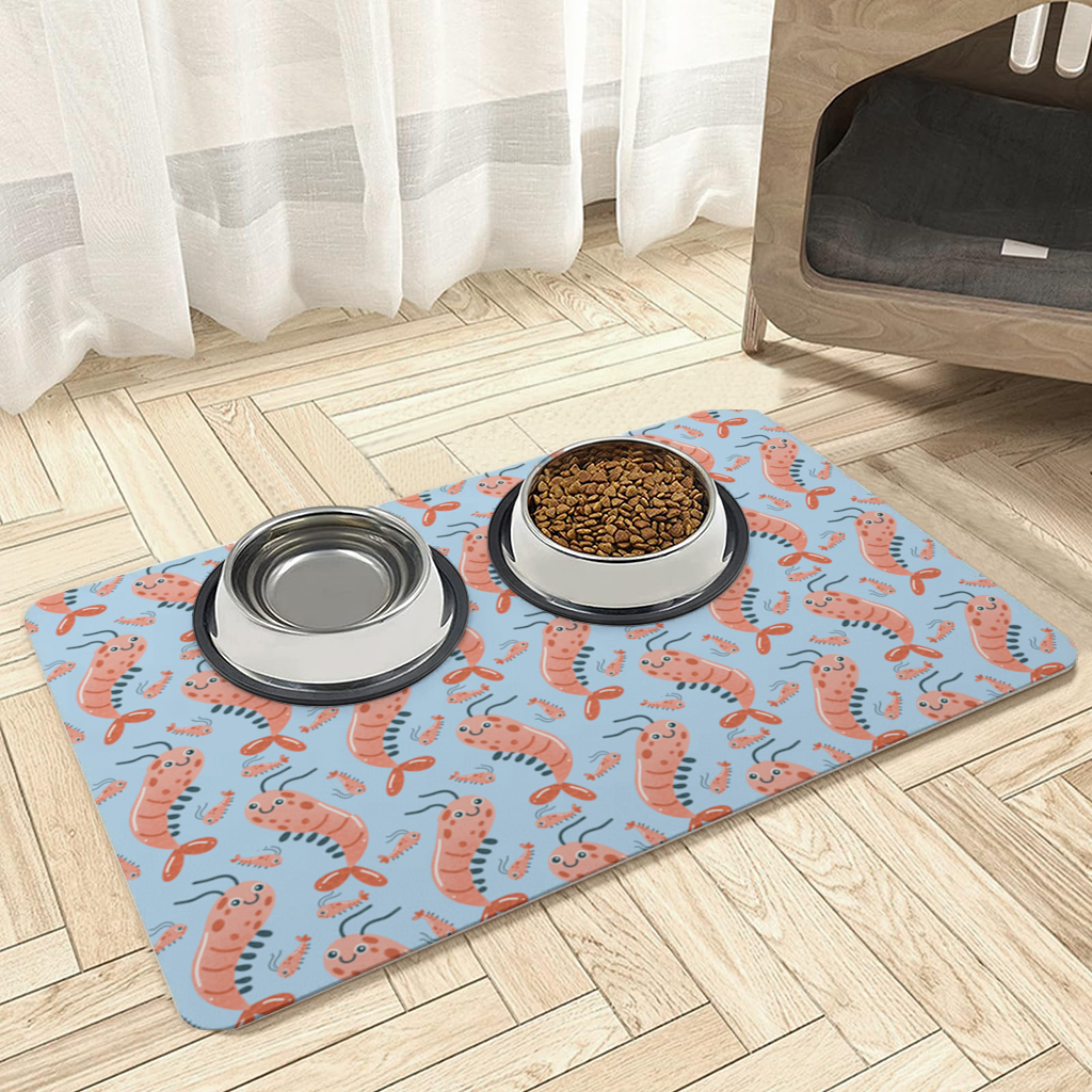 Cute Shrimps Pet Feeding Mat