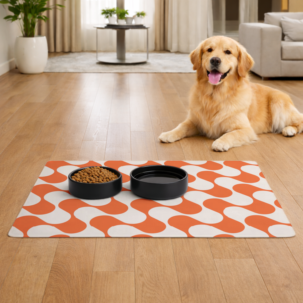 Seamless repeating pattern Pet Feeding Mat