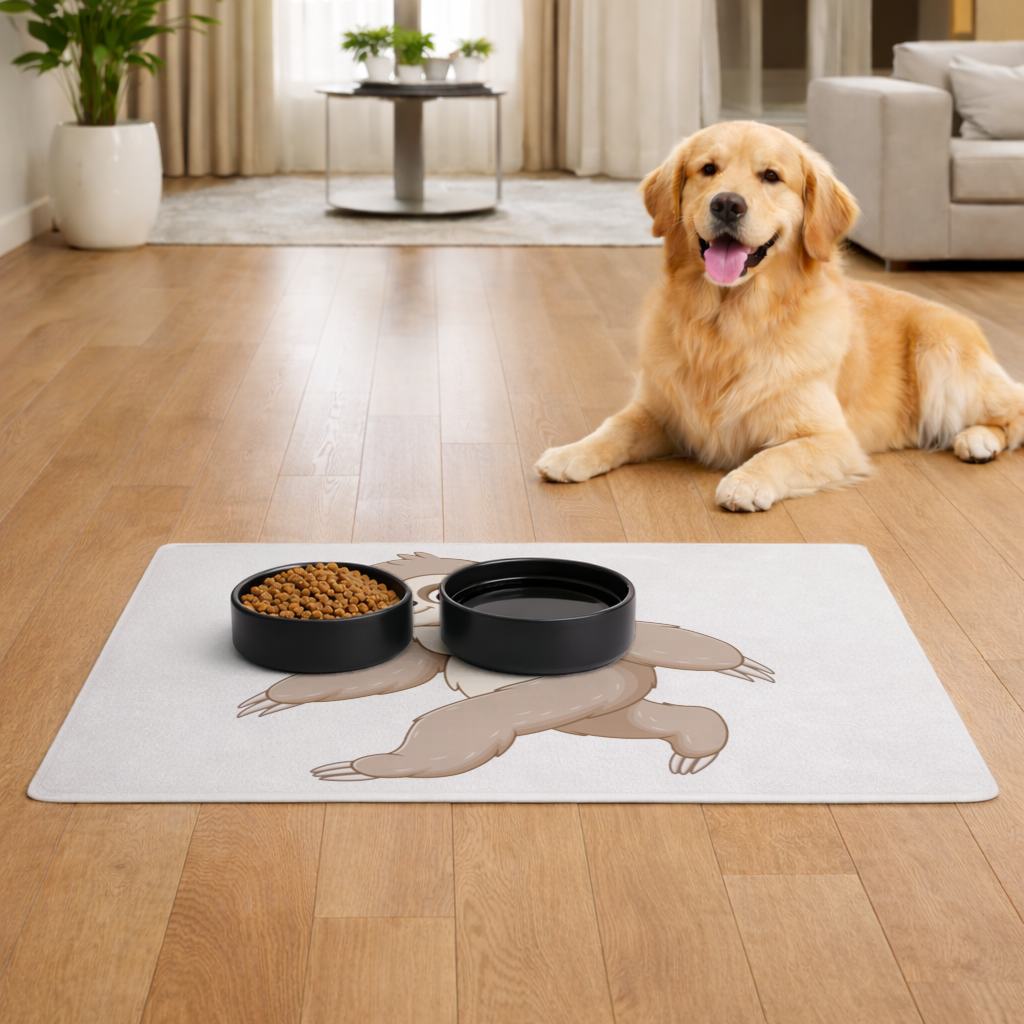 Cute Joyful Walking Sloth Pet Feeding Mat