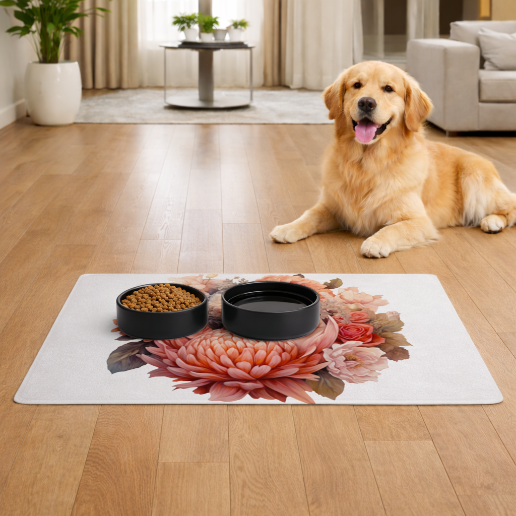 Ethereal Cottagecore Sleeping Baby Pet Feeding Mat