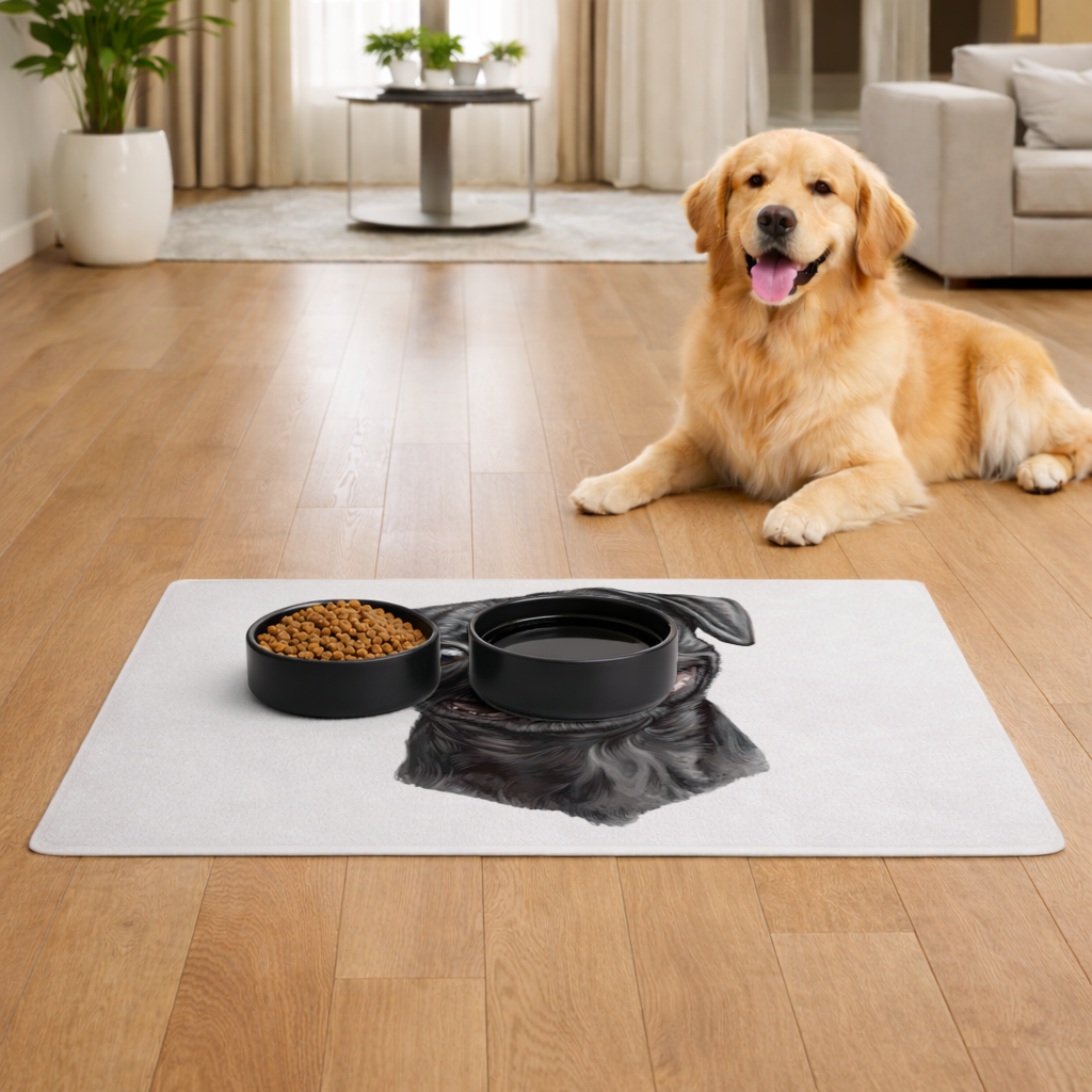 Happy Black Pug Face 