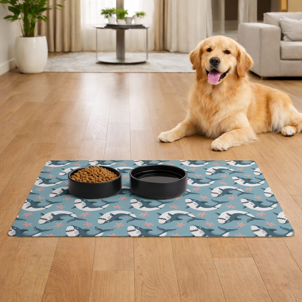 Smiling Shark Pet Feeding Mat