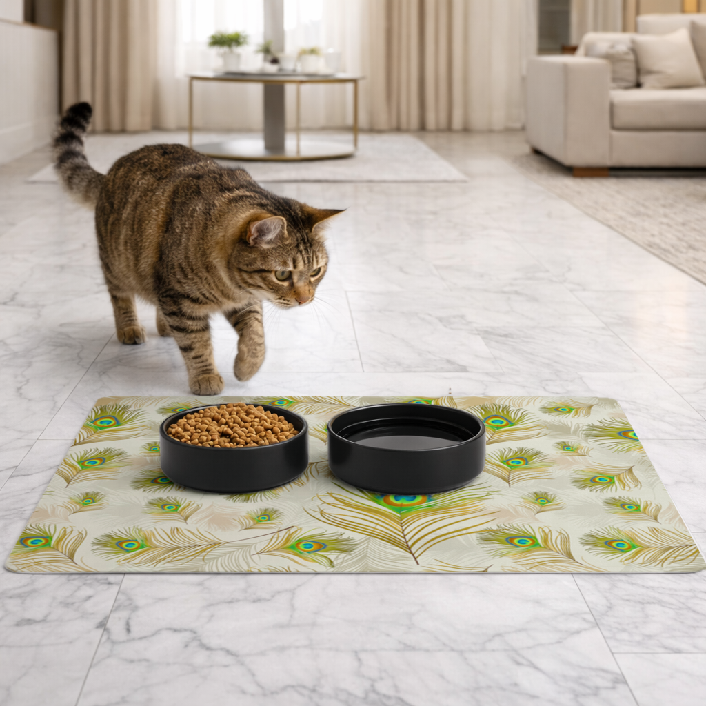 Elegant Peacock Feathers and Exotic Nature Seamless Pattern 