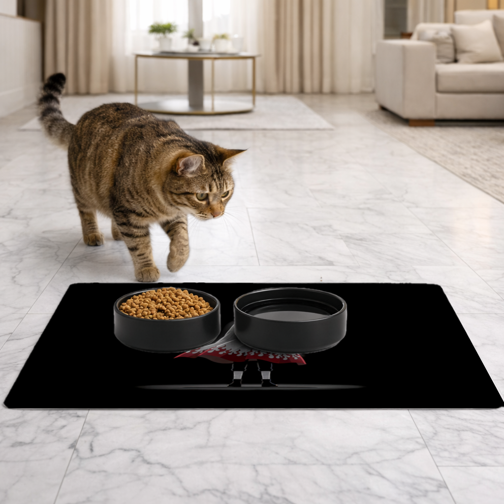 Power from Darkness Naruto Uzumaki Hokage Silhouette Pet Feeding Mat