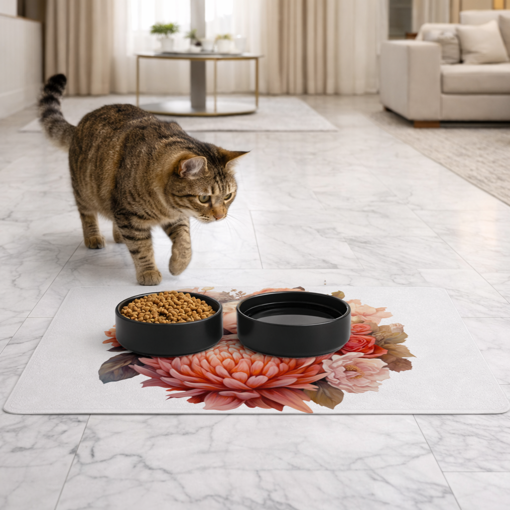 Ethereal Cottagecore Sleeping Baby Pet Feeding Mat