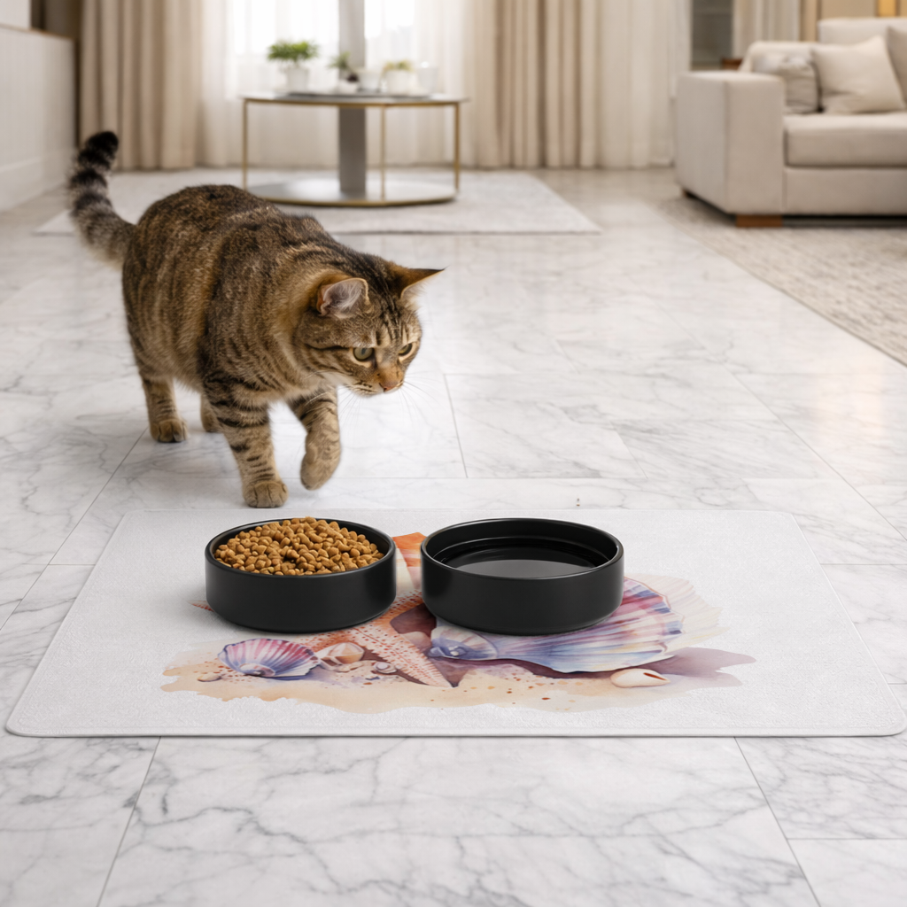 Suluboya Sahil Deniz Kabukları Evcil Hayvan Besleme Matı