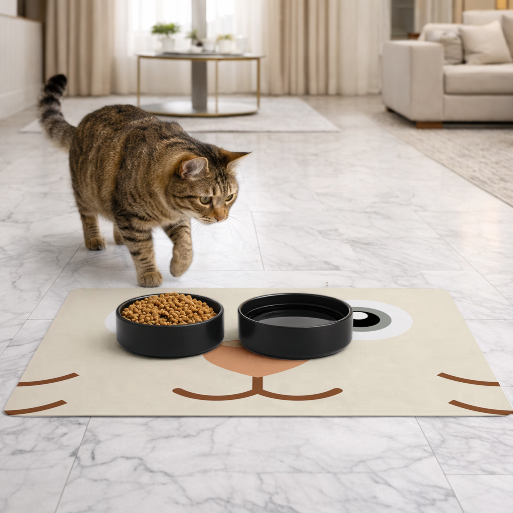 Teddy Bear Pooli-Cute Cat Pedro Face Pet Feeding Mat