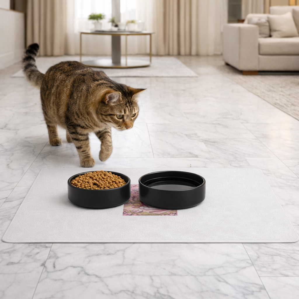 Hanami hokiralı halı Pet Feeding Mat