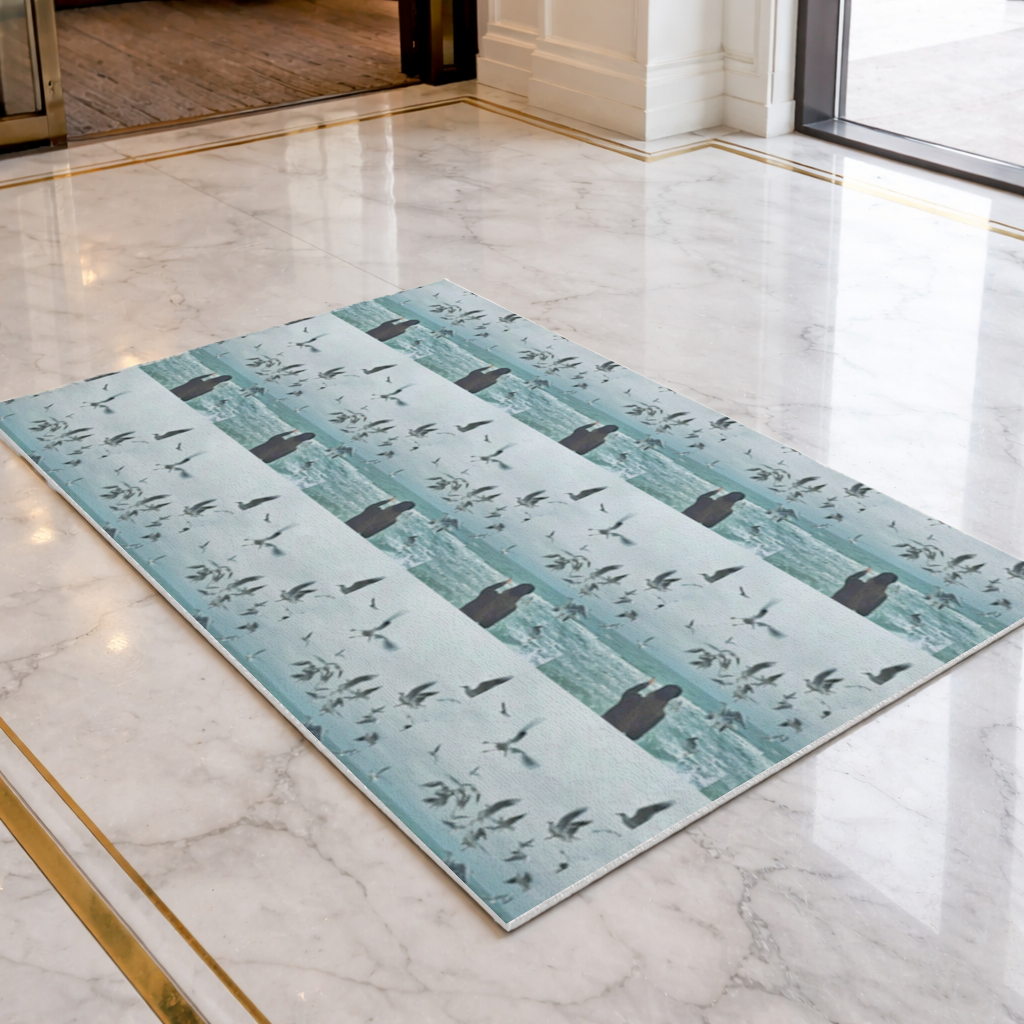 Deniz ve Kuşlar Özgürlüğün Tasarımsal Yorumu Kapı Önü Paspası