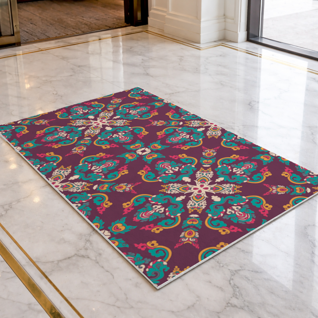 Colorful Ottoman Inspired Mandala Pattern Doormat