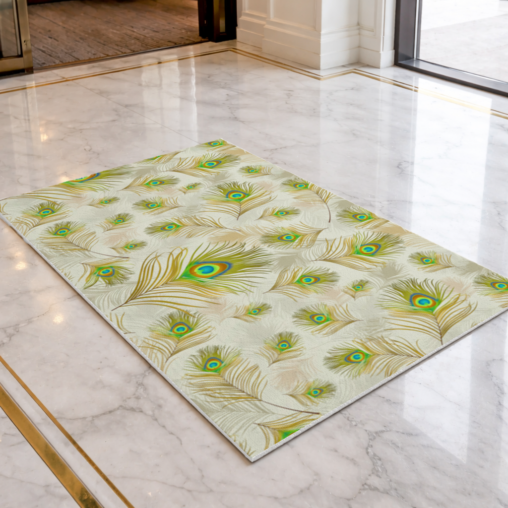 Elegant Peacock Feathers and Exotic Nature Seamless Pattern 