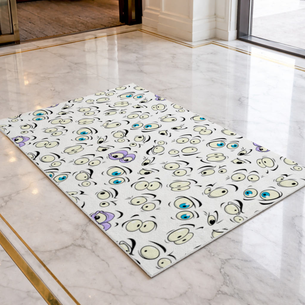 Funny Cartoon Eyes Pattern Doormat