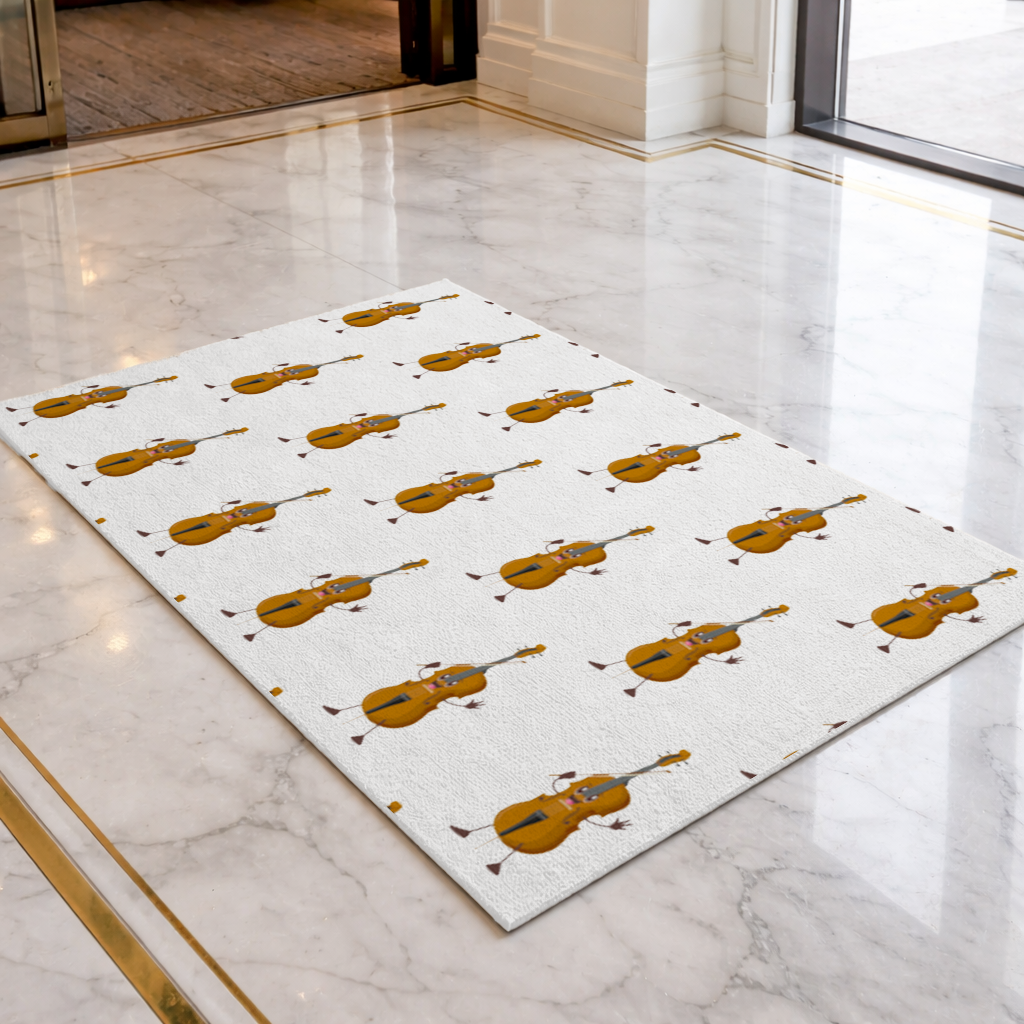 Happy Cello Character Art Design Doormat