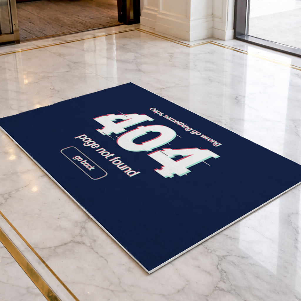 404 Error Glitch Design Doormat