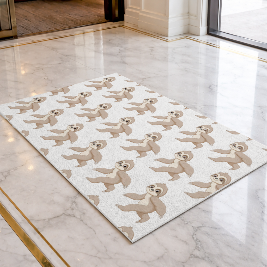 Cute Joyful Walking Sloth Doormat