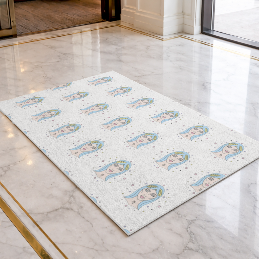 Virgo Zodiac Mystical Woman and Stars Doormat