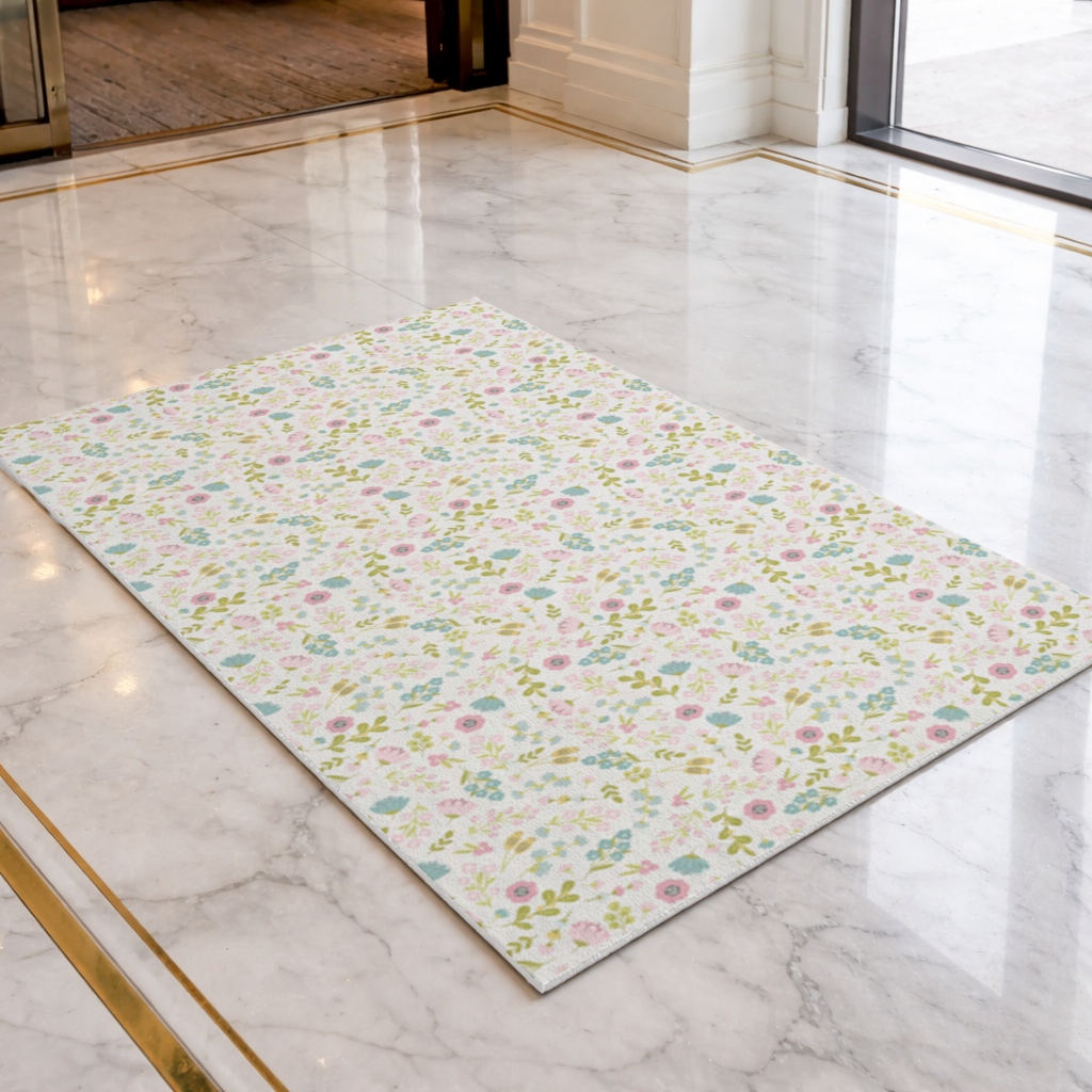 Pastel Spring Floral Doormat