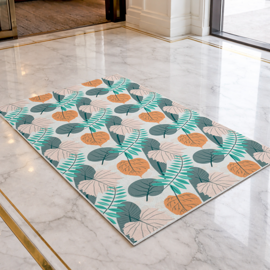 Modern Tropical Leaves Doormat
