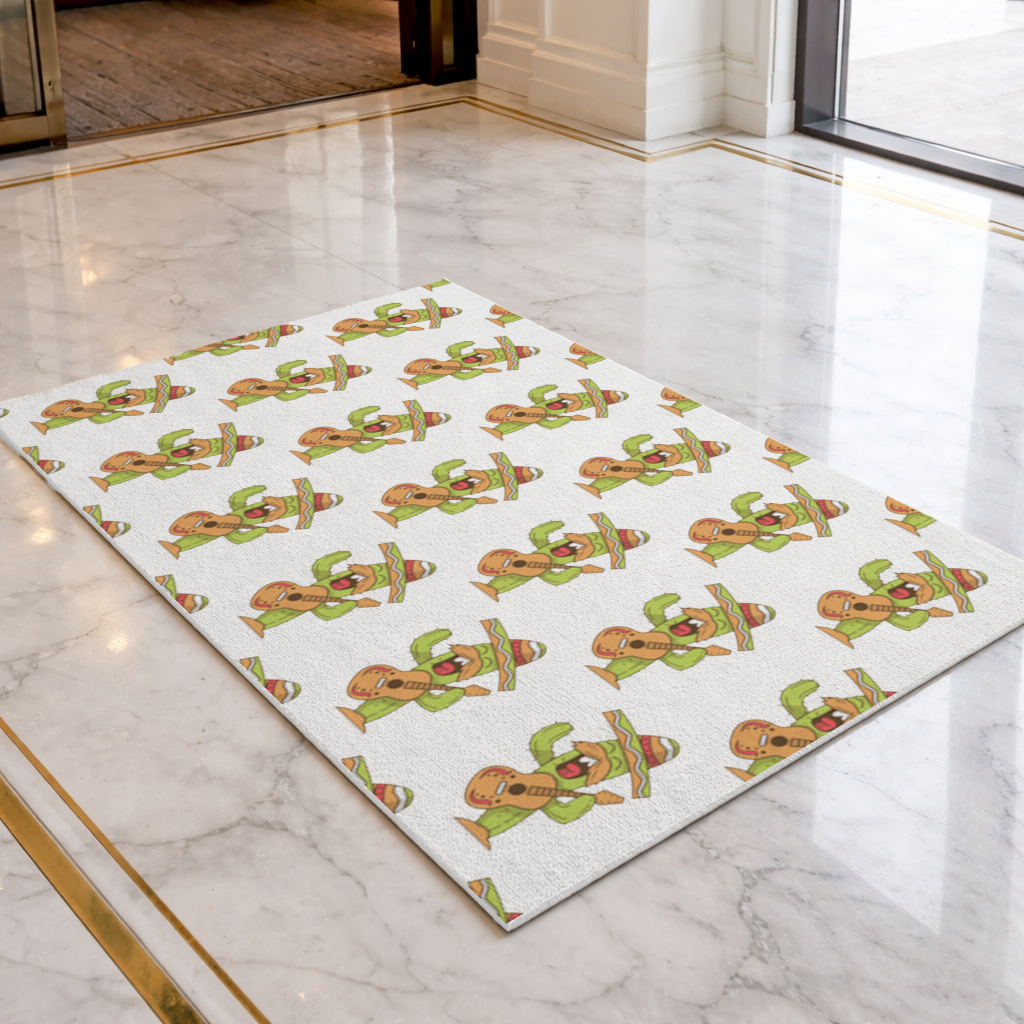 Mariachi Cactus Playing Guitar Doormat
