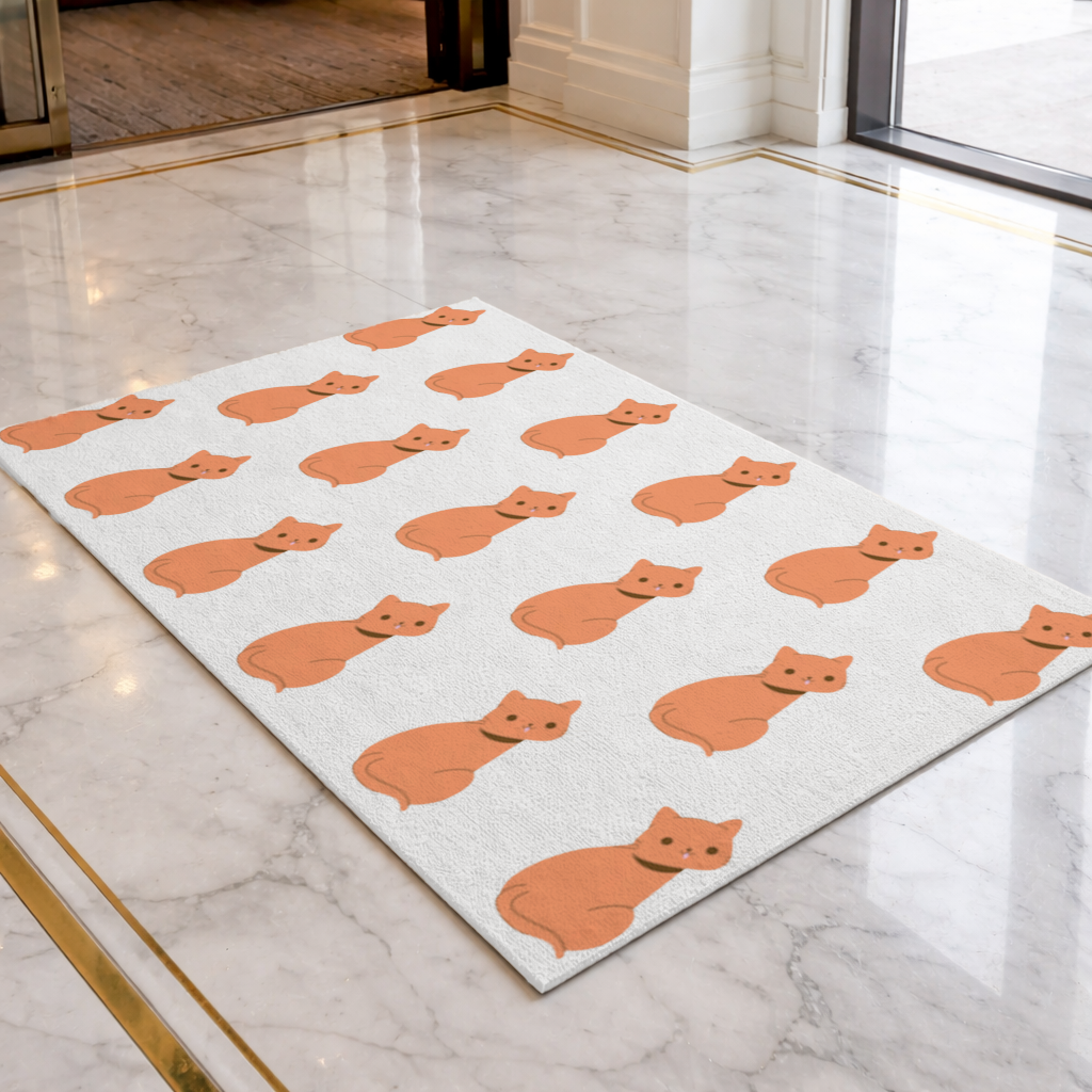 Kawaii Orange Cat Blep Doormat