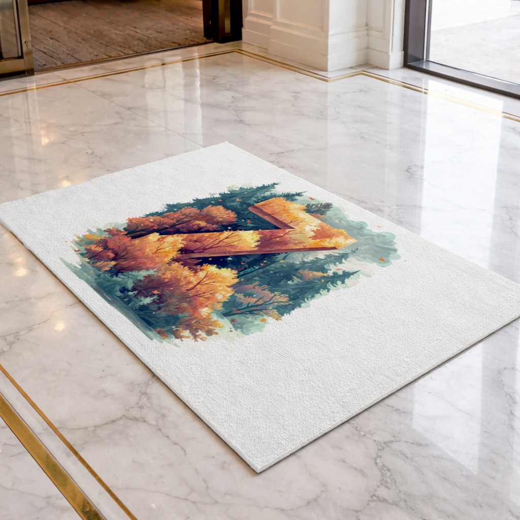 Autumn Leaf Forest Letter Z Doormat