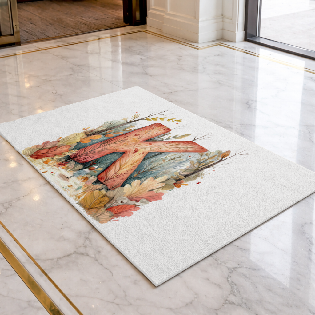 Autumn Forest Letter K Doormat