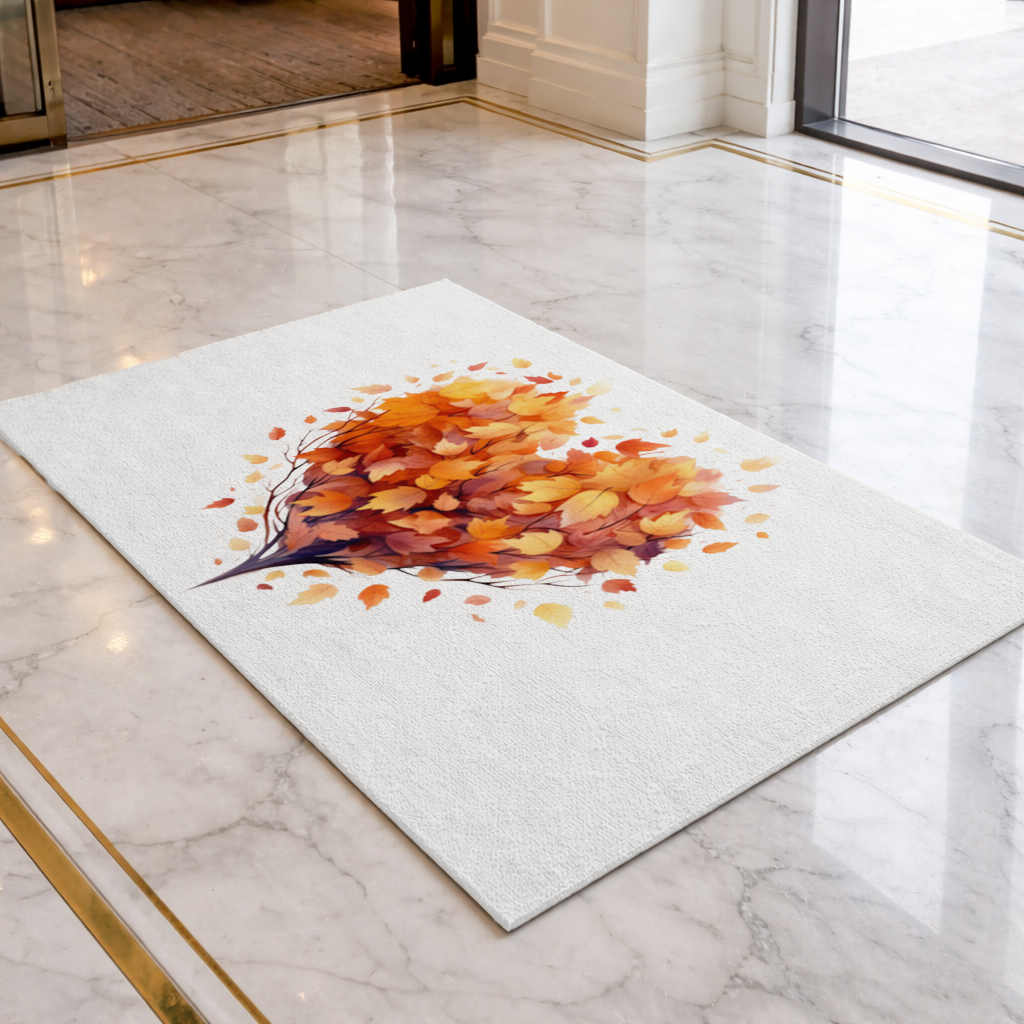 Autumn Leaf Heart Doormat