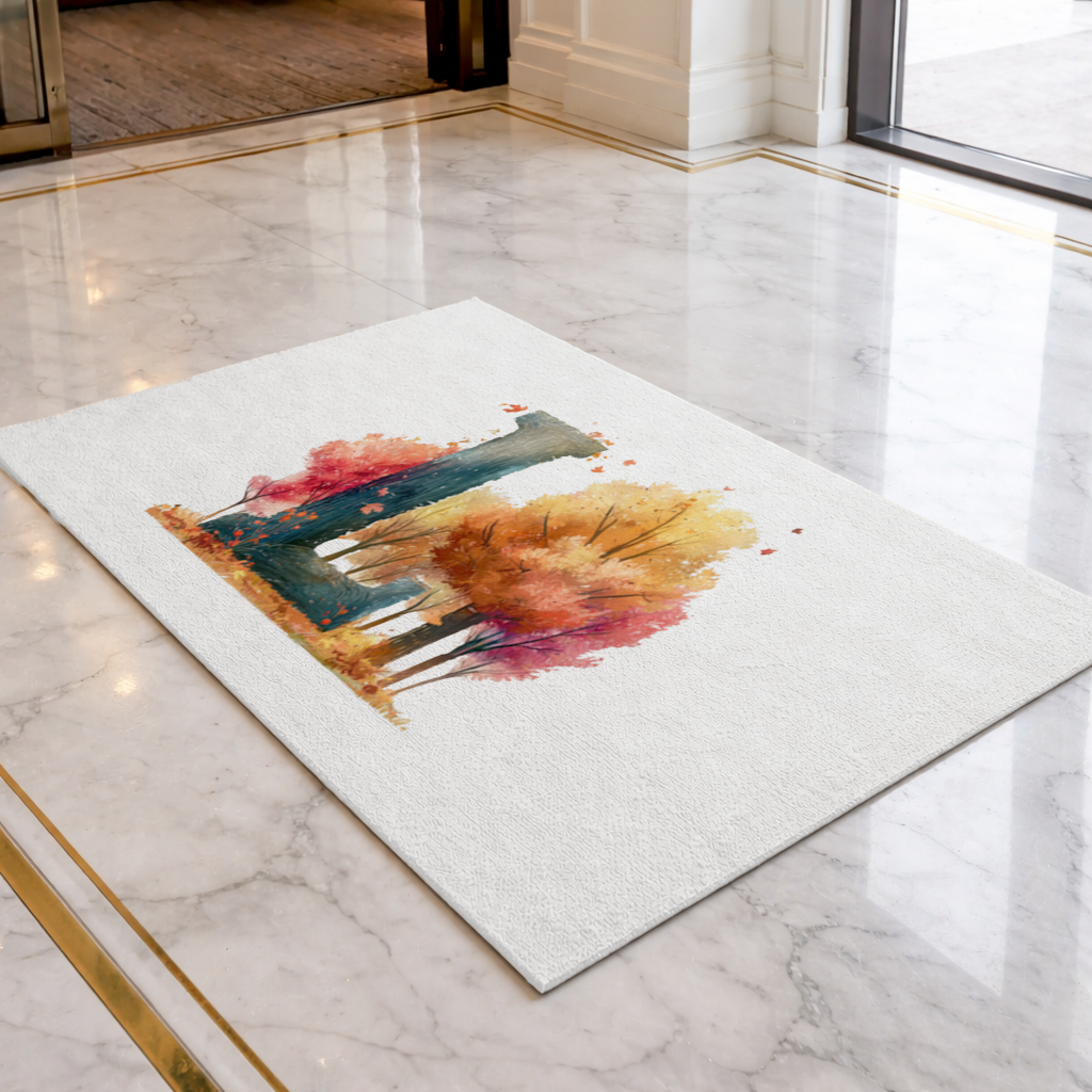 Sonbahar Ormanı L Harfi Kapı Önü Paspası