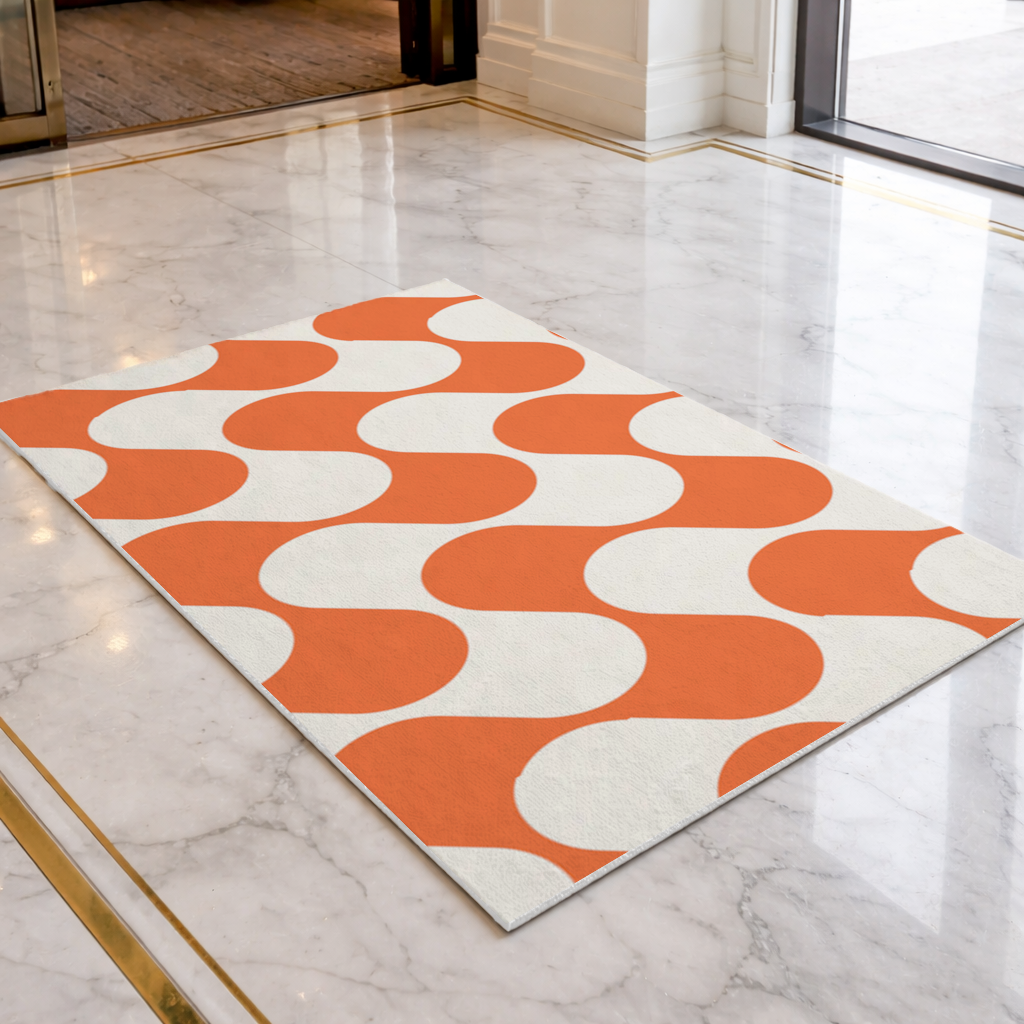 Retro 70s Orange Cream Groovy Curves 