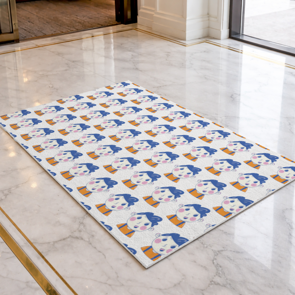 Cute Smiling Boy with Blue Hair 