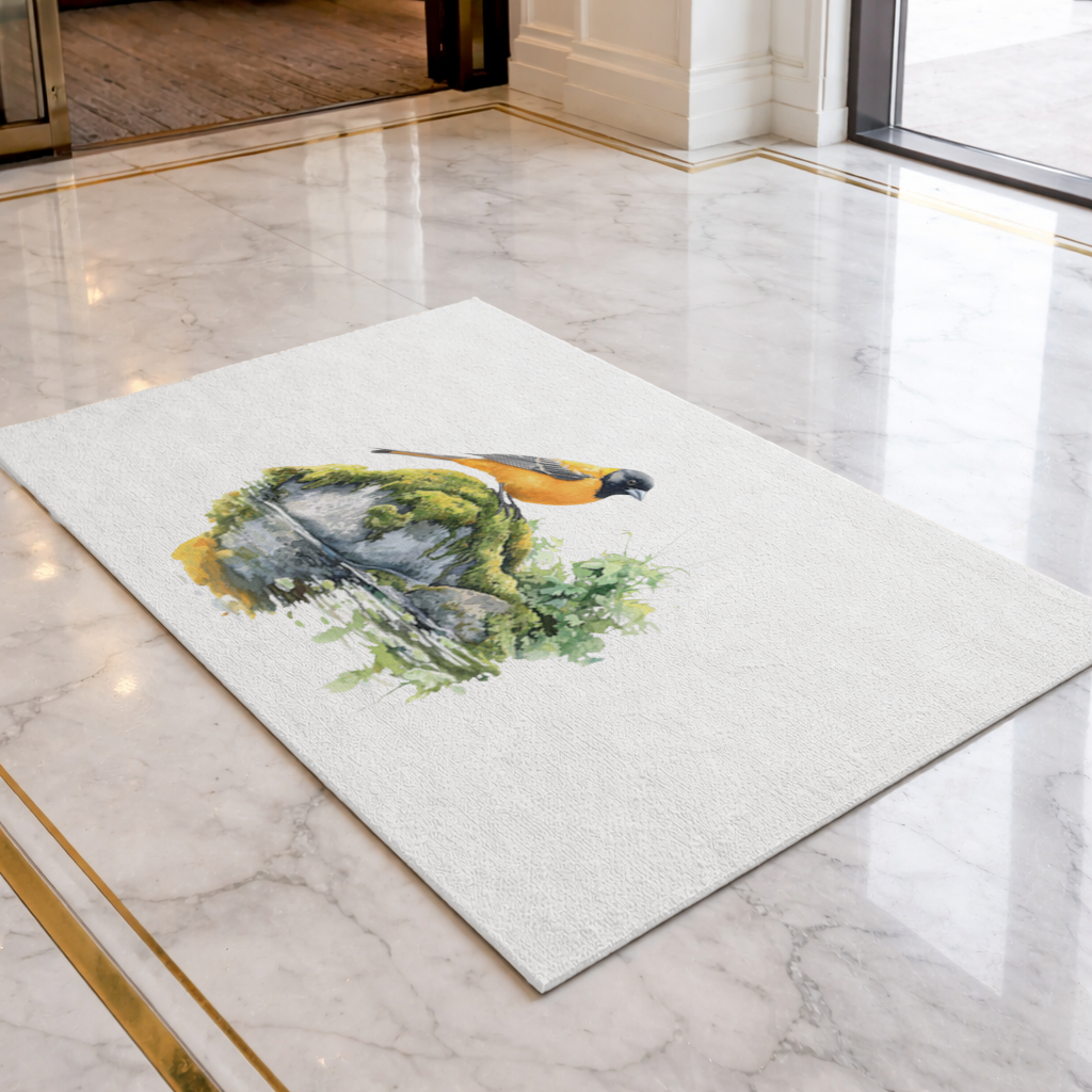 Orange Baltimore Oriole Bird Doormat
