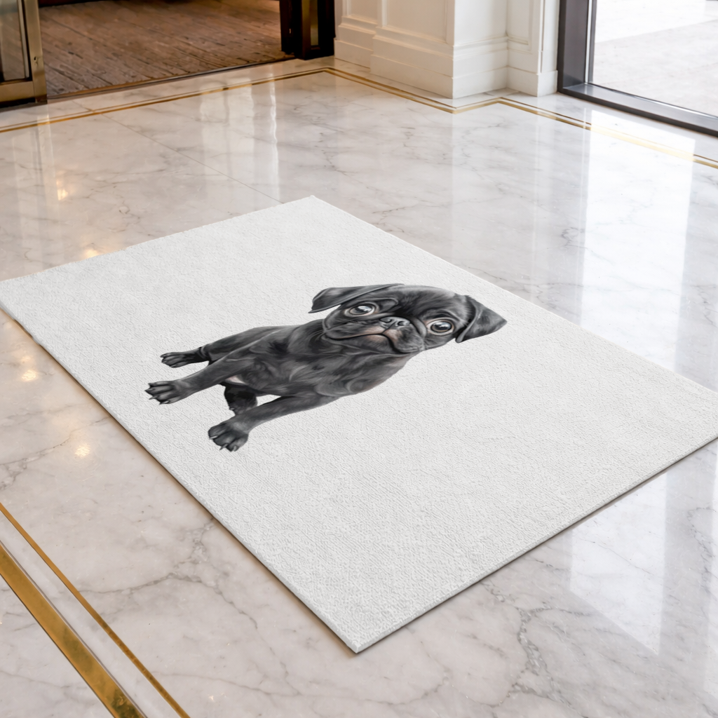 Innocent Black Pug Puppy 