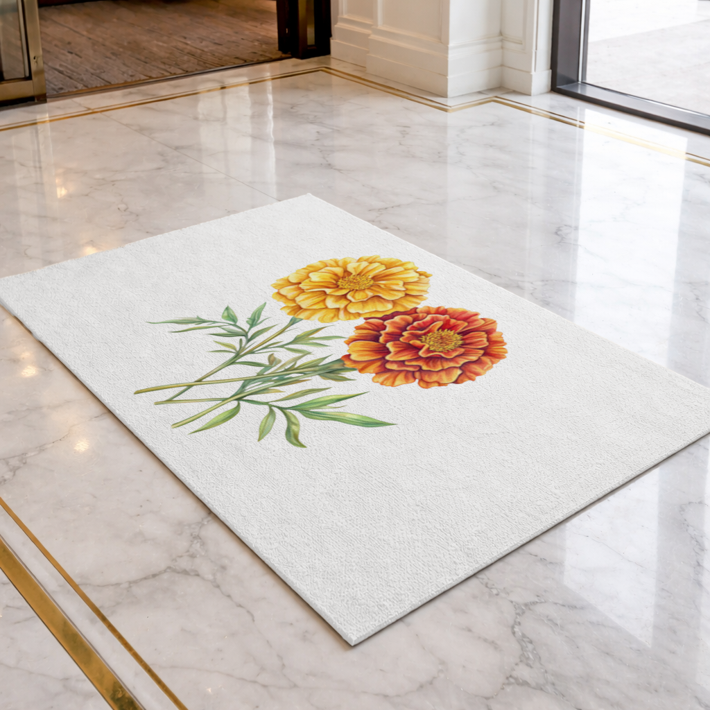 Botanical Yellow Orange Marigold 