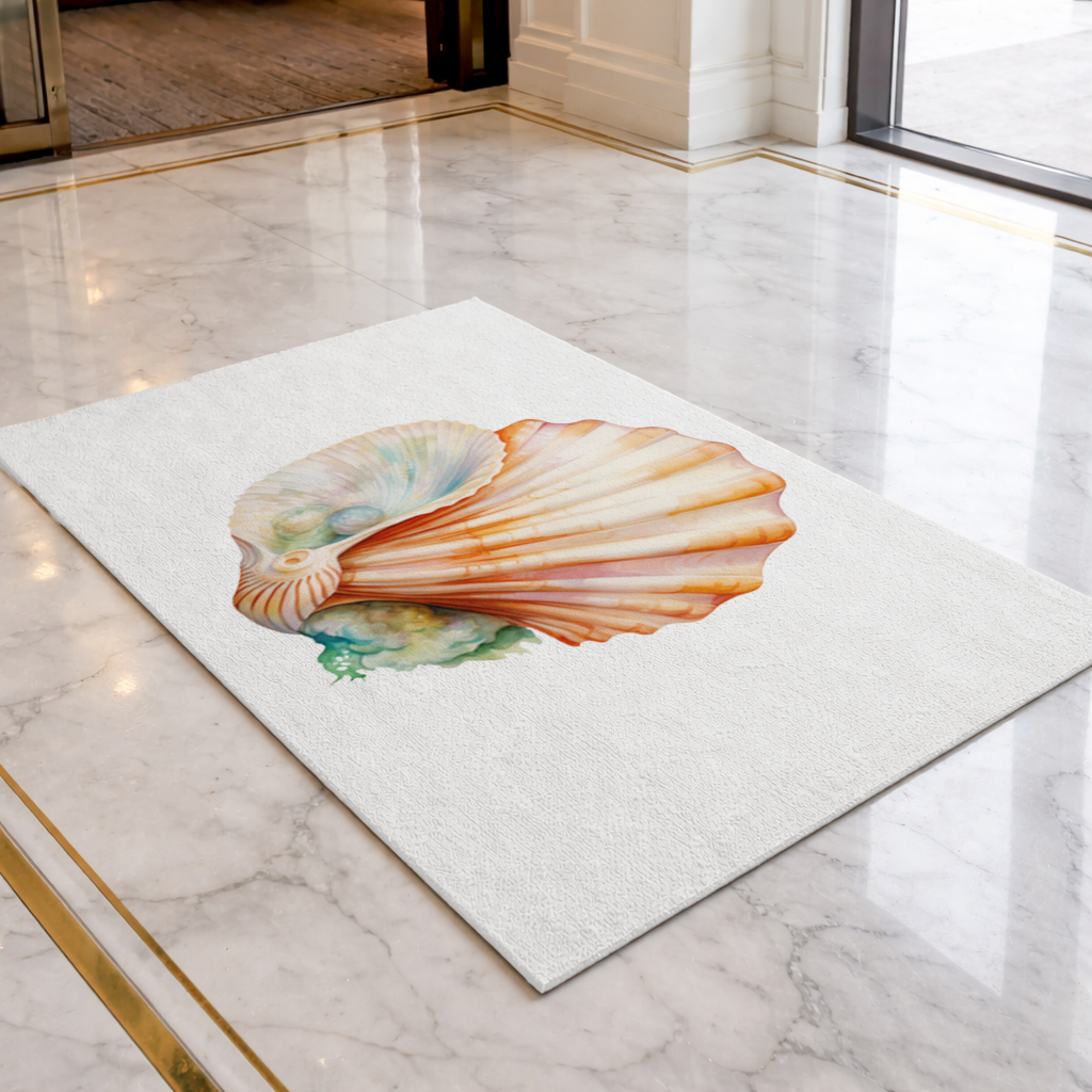 İncili Turuncu Deniz Kabuğu Kapı Önü Paspası