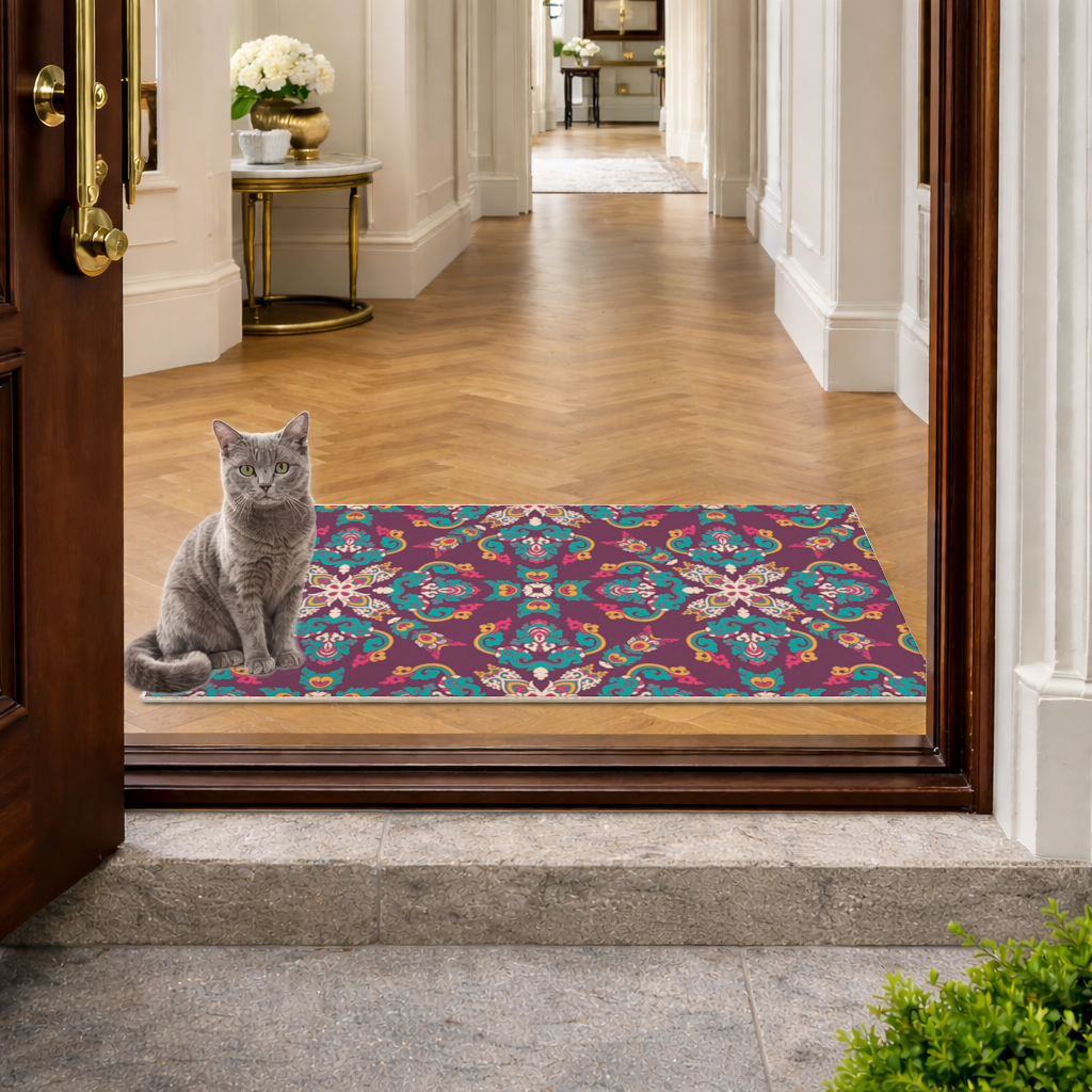 Colorful Ottoman Inspired Mandala Pattern Doormat