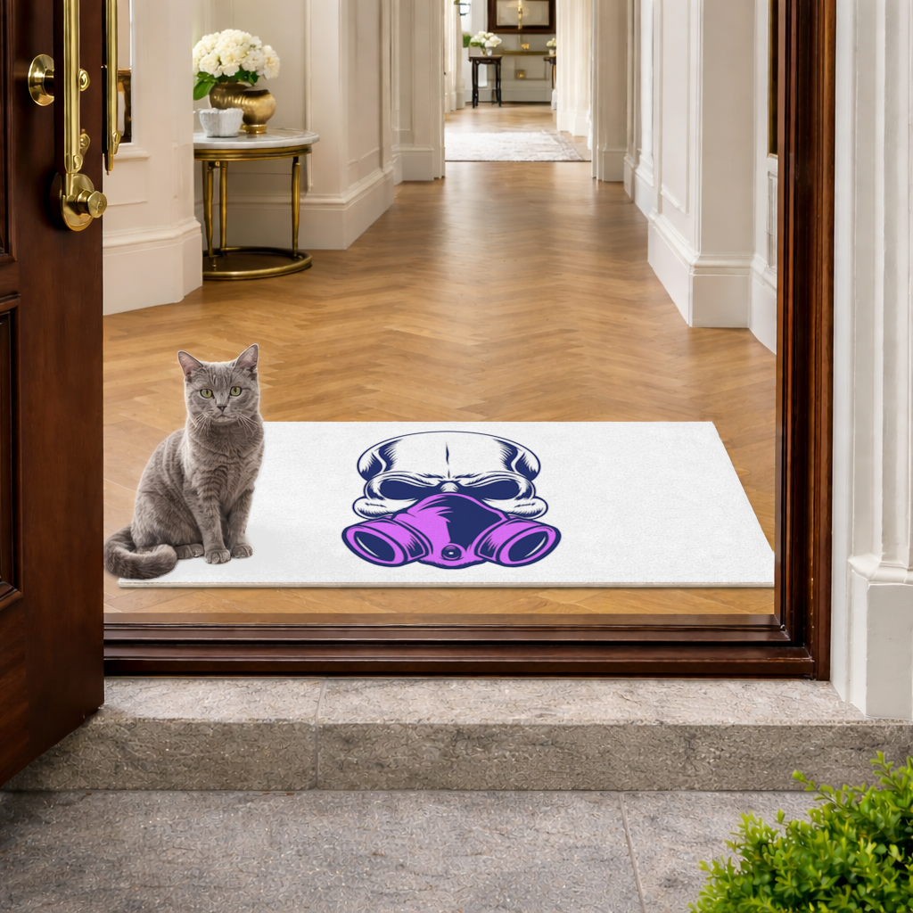 Skull with Gas Mask Illustration Modern and Edgy Design 