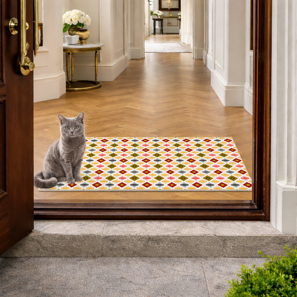 Vibrant Ethnic Geometric Motif Doormat