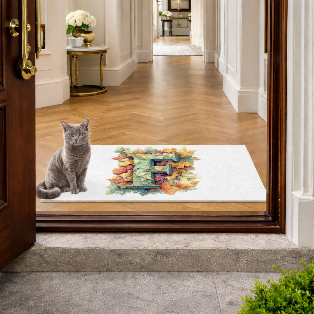 Autumn Leaf Monogram F Doormat