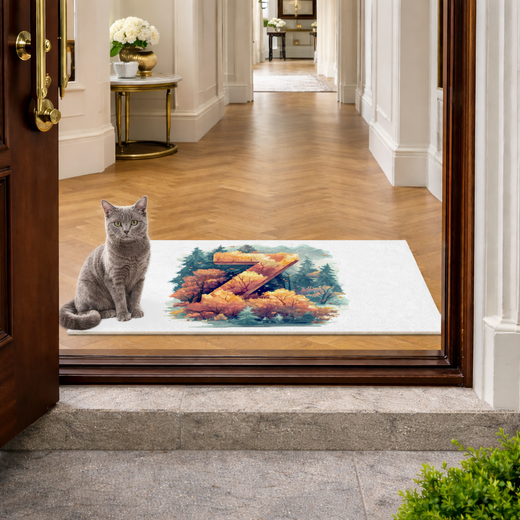Autumn Leaf Forest Letter Z Doormat