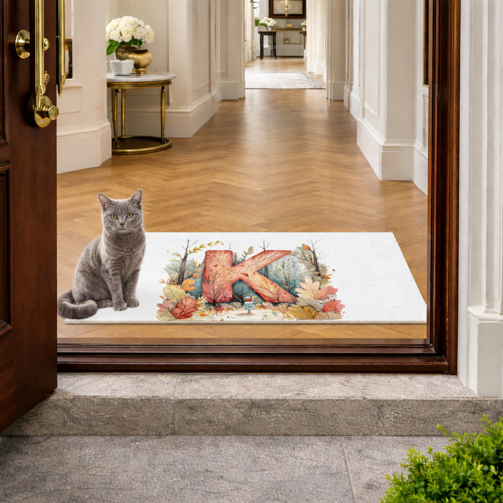 Autumn Forest Letter K Doormat