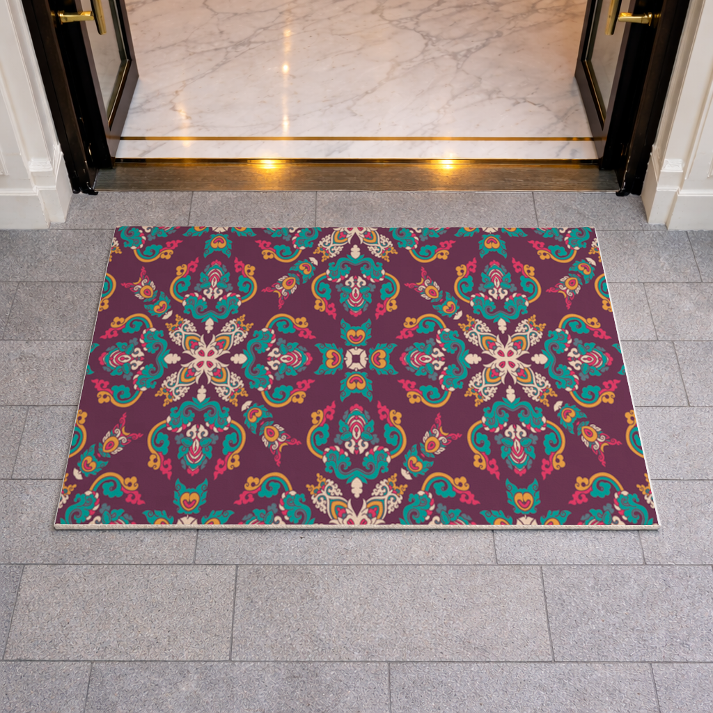 Colorful Ottoman Inspired Mandala Pattern Doormat