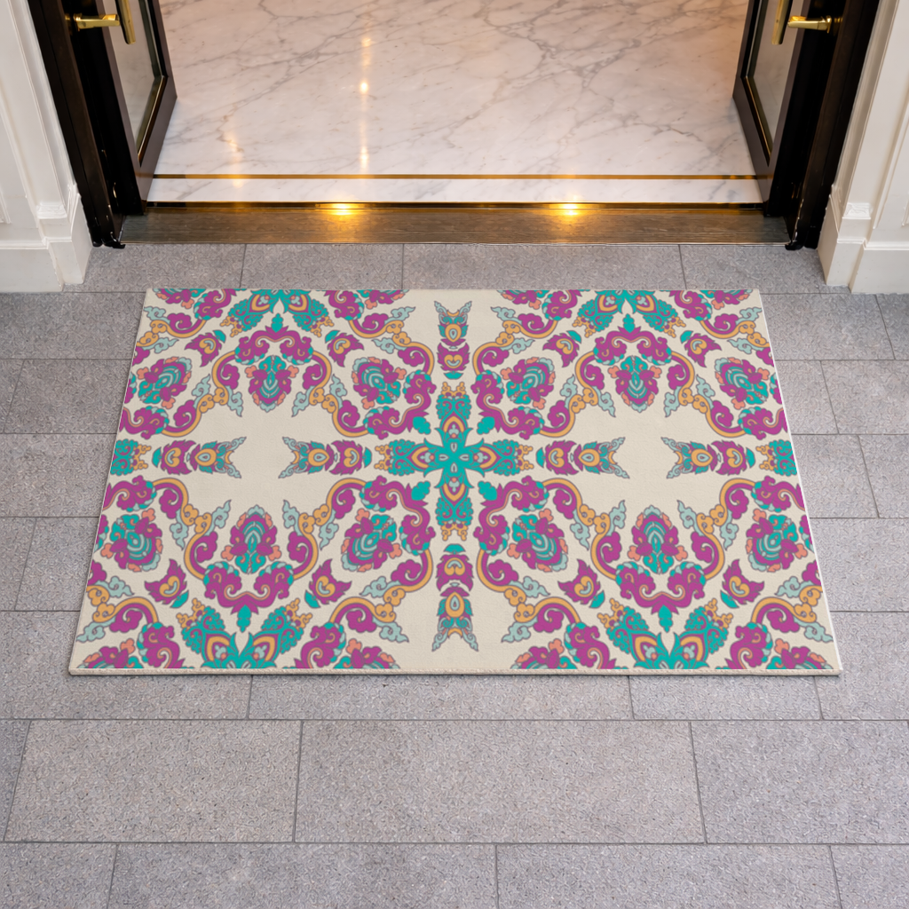 Colorful Oriental Symmetrical Mandala Pattern 