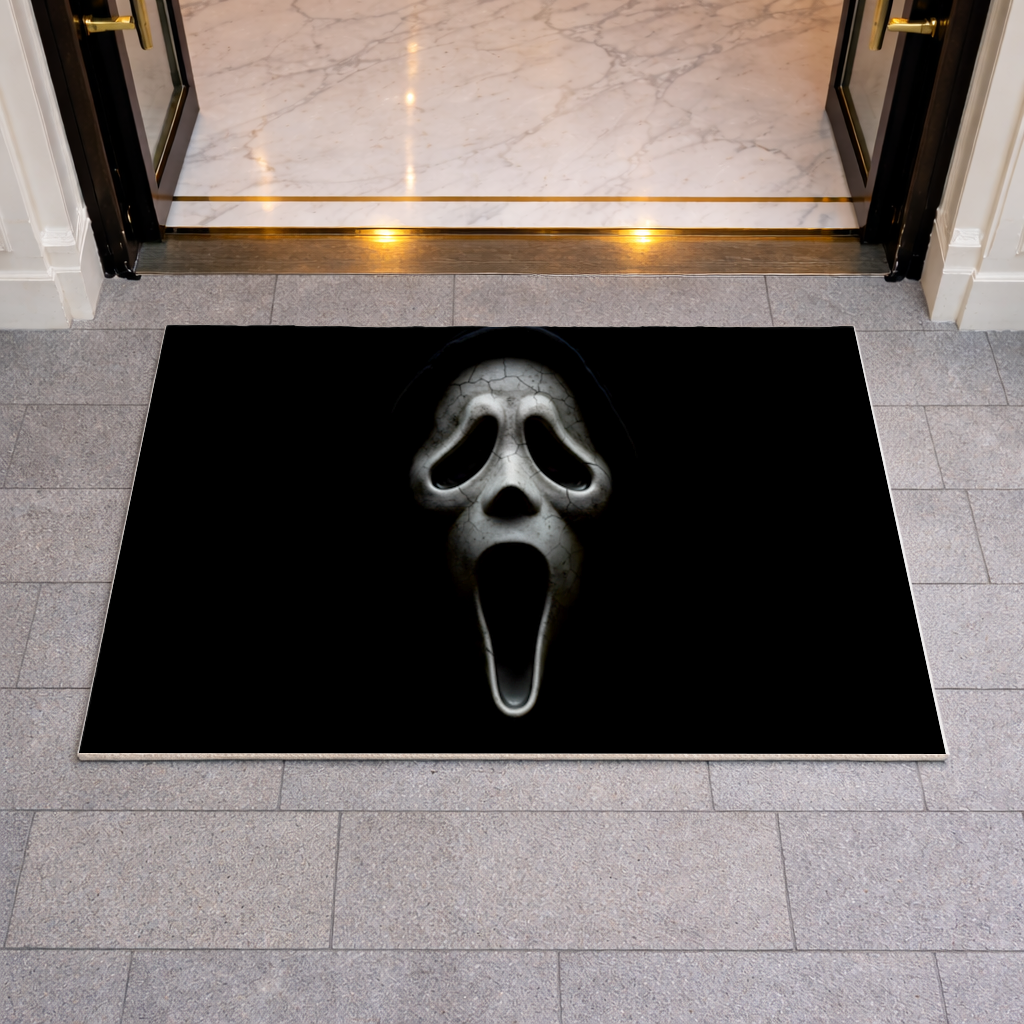 Ghostface Karanlığın İçinden Gelen Çığlık Kapı Önü Paspası