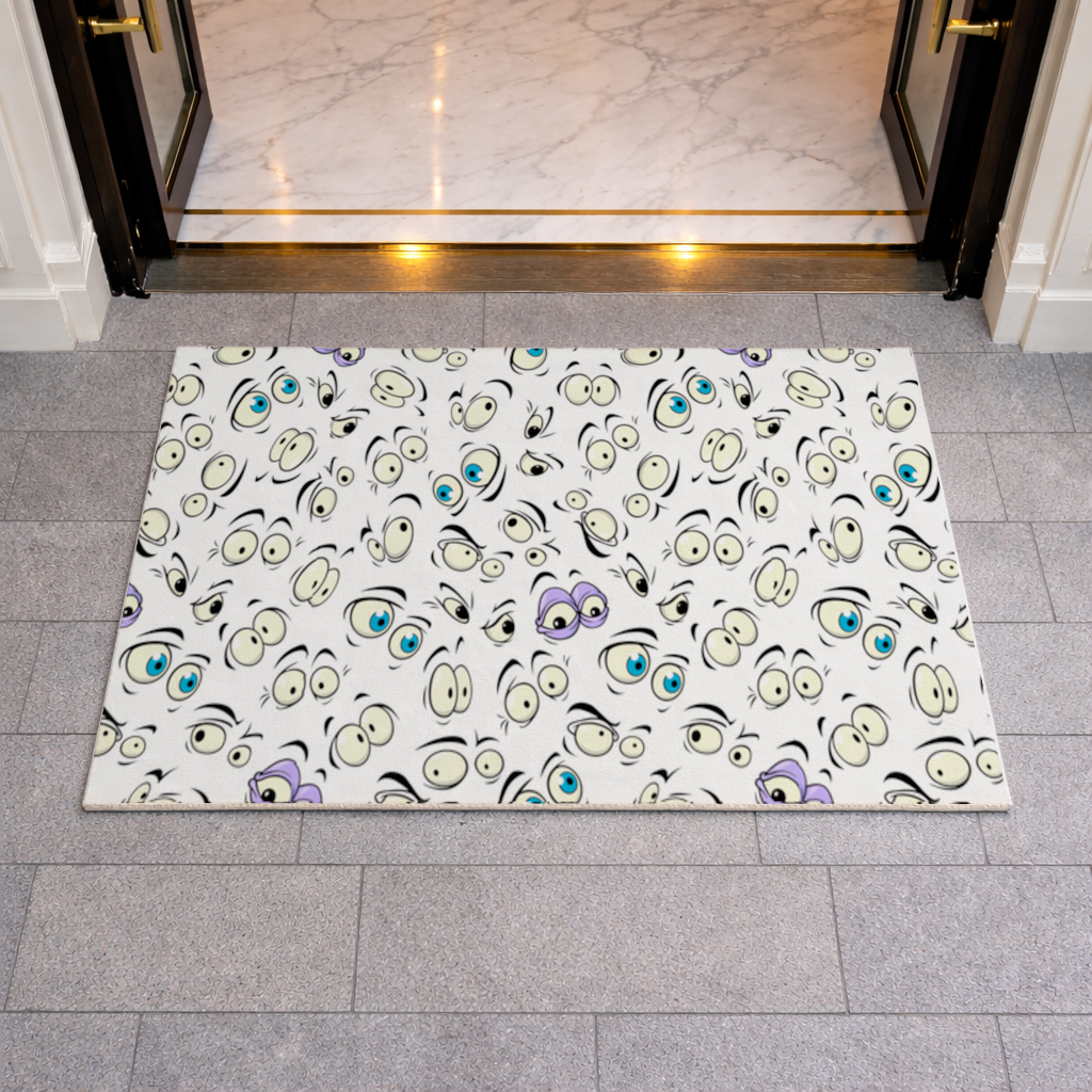 Funny Cartoon Eyes Pattern Doormat