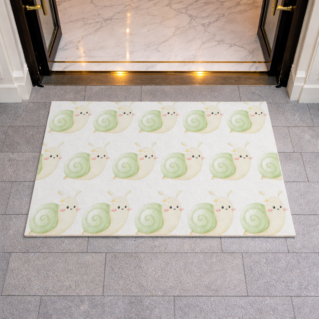 Cute Snail Illustration Doormat