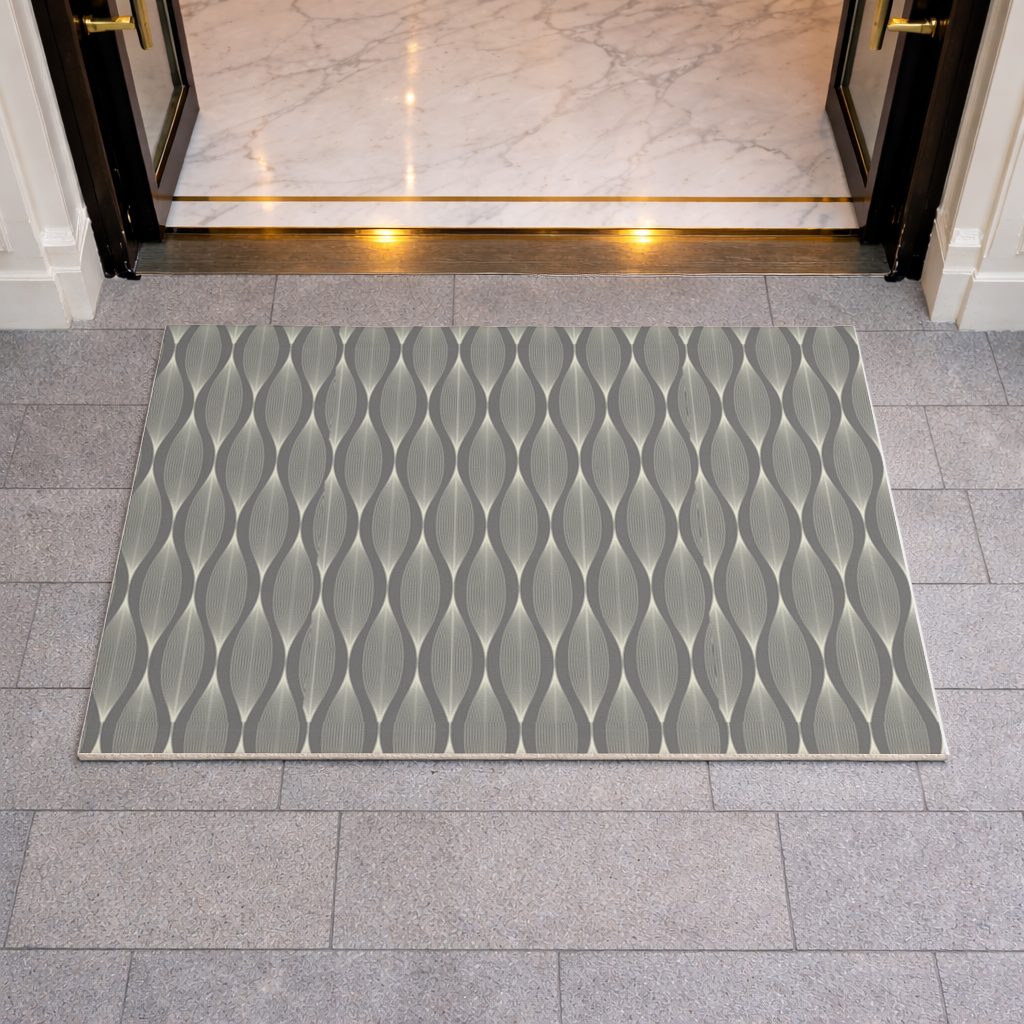 Art Deco Geometric Wavy Pattern Doormat